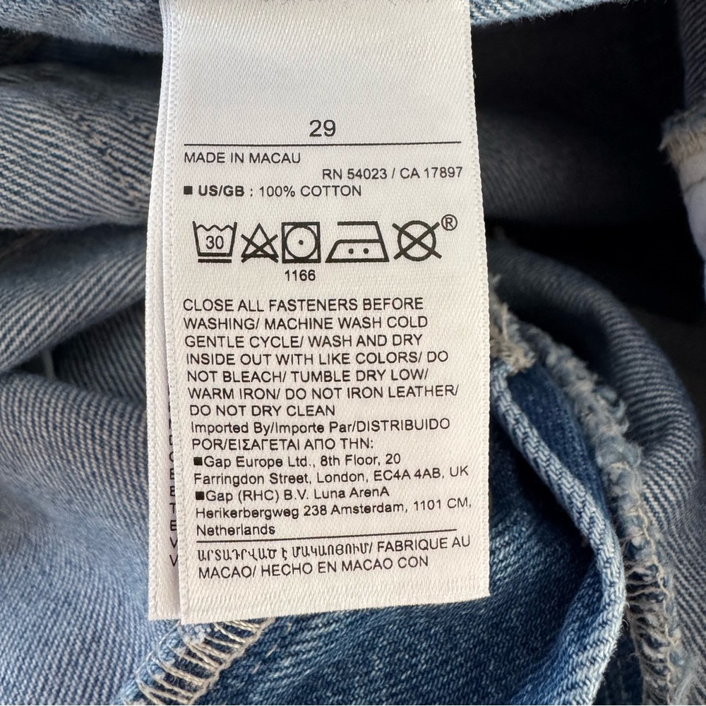 NWT BANANA REPUBLIC THE PINTUCK JEAN Wide High Rise in Light Wash 29 - Picture 11 of 12